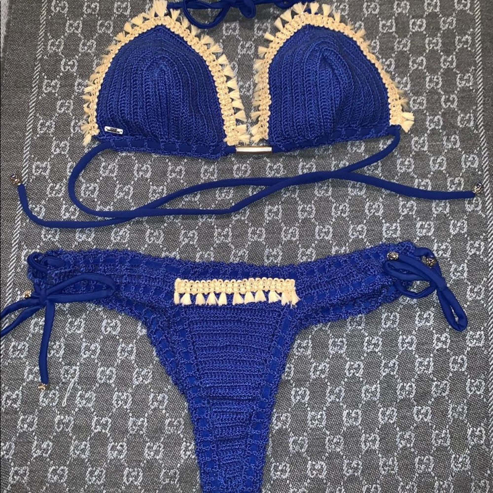 Handmade crotchet Colombian bikini set size:S
